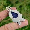 Daughters Day Deal Lapis Lazuli Gemstone Bezel Boho Pendant Jewelry 925 Silver
