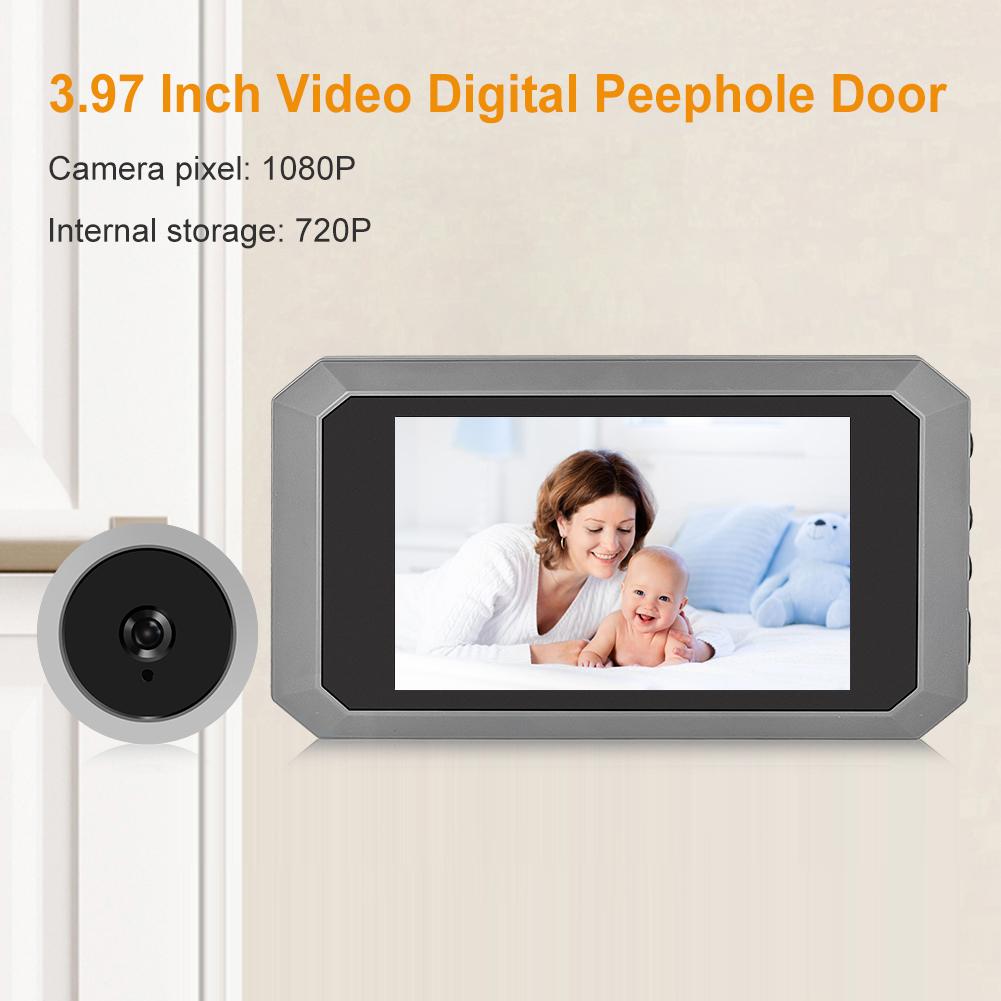 Video Digital Door Viewer Digital Magic Eye Electronic Viewfinder Photo Recording 1400mAh Build-in Lithium Battery 1080P Camera