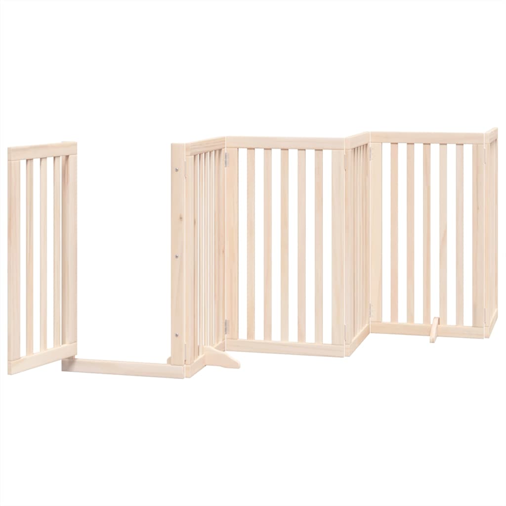 12 Piece Foldable Dog Gate 600 cm Poplar Wood