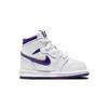 Air Jordan 1 Retro High OG TD Court Purple Детские кроссовки Белые CU0450-151