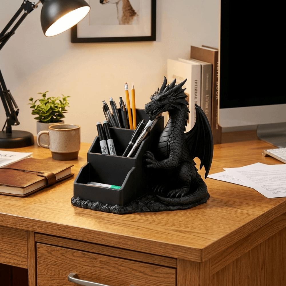 Unique Dragon Storage Tray Realistic Desktop Storage Box Gothic Dragon Storage Box School
