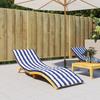 VidaXL Chaise Longue Blue and White Stripes Oxford Fabric 361443