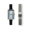 Breda EVA 1738-set B Watch, Japan-exclusive Model, with Two Straps, Leather Strap and Mesh Strap, for Women
