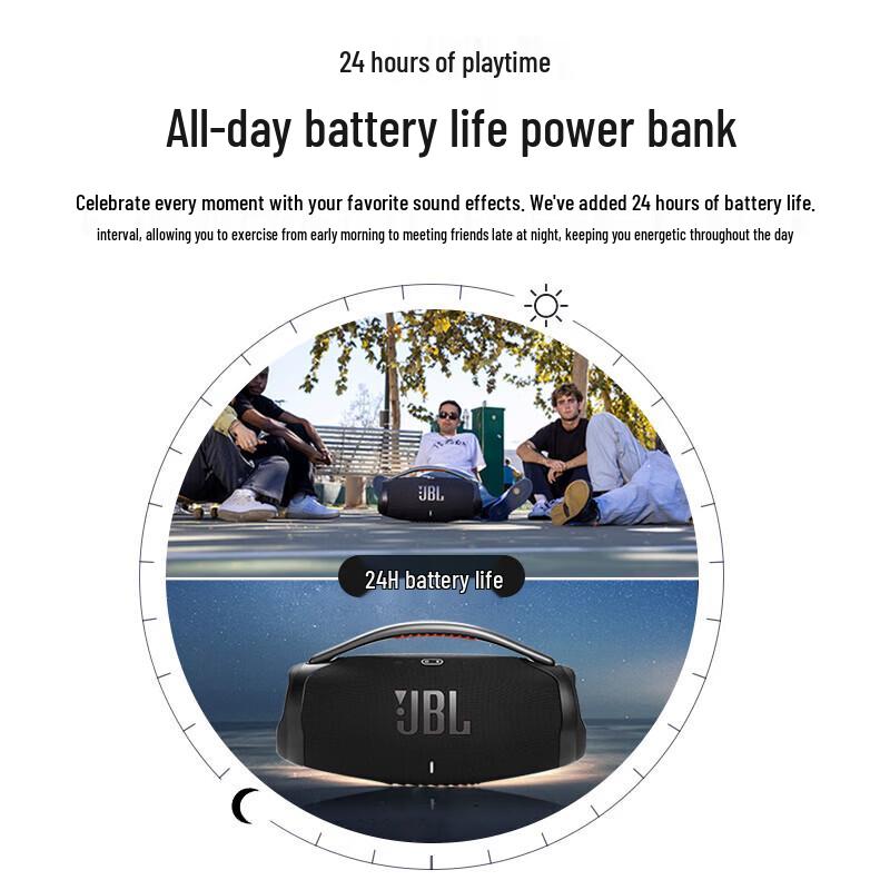 JBL Портативная Bluetooth-колонка Boombox 3, штекер CN (адаптер в комплекте)
