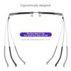 Double Beam Half Frame Business Myopia Eyewear Korean Trend Female Square Frame Eyewear Male Anti-blue Light Short Sight Eyewear