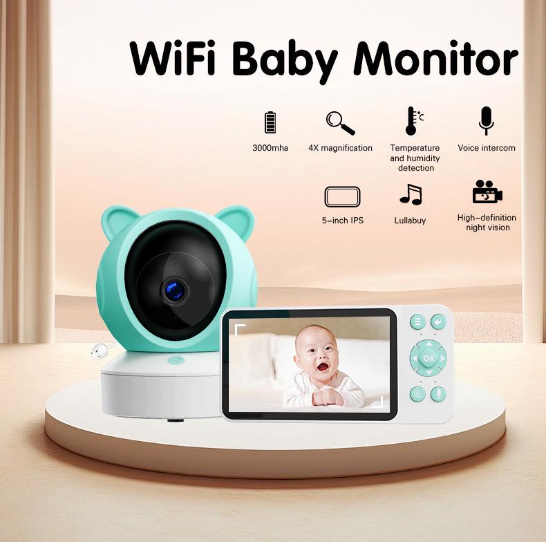 Tuya 5" WiFi Видеоняня с голосовой связью