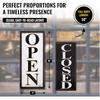 Reversible Open Closed Sign for Business – Durable Wood with Vintage Design - Ideal for Coffee & Café Shops, Retail – Open Signs for Business