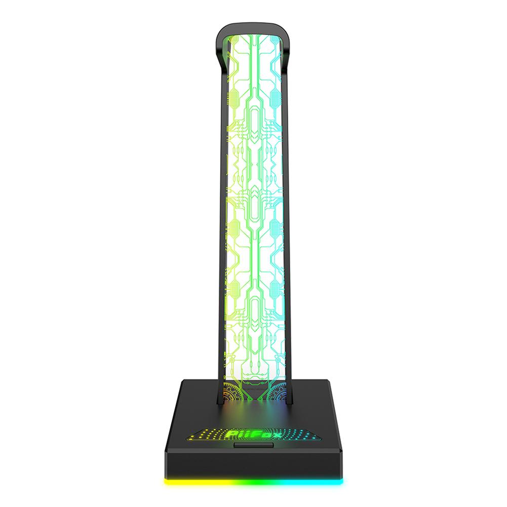 RGB Подставка для наушников Компактная стойка для демонстрации гарнитуры Настольный органайзер Стойка-вешалка для наушников с креплением на голову для настольных принадлежностей