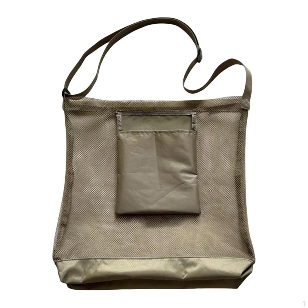 Сумка Сетчатый Мешочек 16.5x17 дюймов для Аксессуаров для Поиска в Полевых Условиях, Универсальный Дышащий Складной с 45.7"