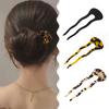1 шт. Палочки для волос Модная заколка Головной убор Ацетат черепахового панциря Аксессуары для волос для девочек U-образная вилка для волос Геометрический дизайн