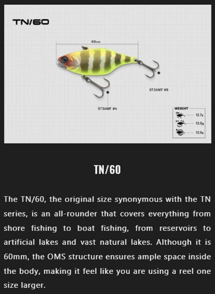Jackall TN 60 Regular Vibration Lure Wounded Shad (5900)