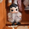 Pop Mart Baby Molly Зимний наряд Проверка Плюшевый кулон Ассорти в коробке 6 штук Коллекционная фигурка Игрушка