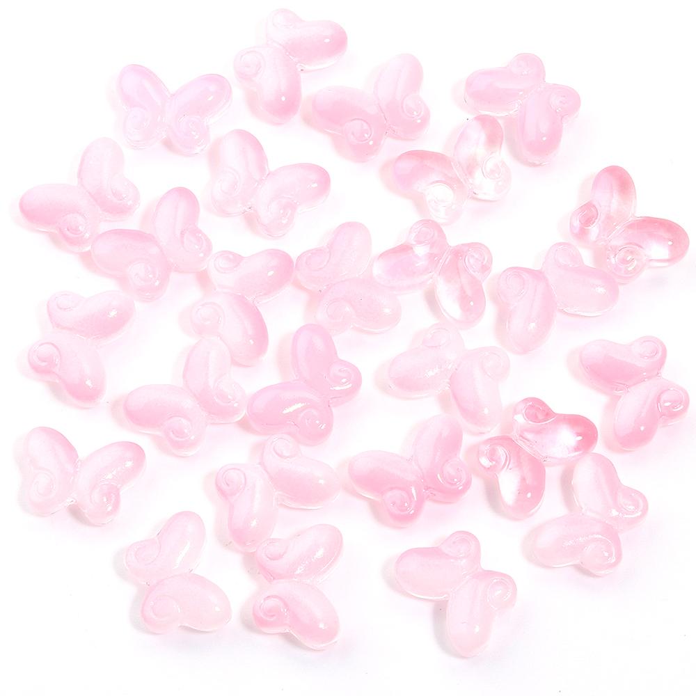 50pcs 10x15mm Glazed Lampwork Beads Colored Butterfly Shape Loose Glass Bead For Jewelry Making DIY Earring Necklace Accessories