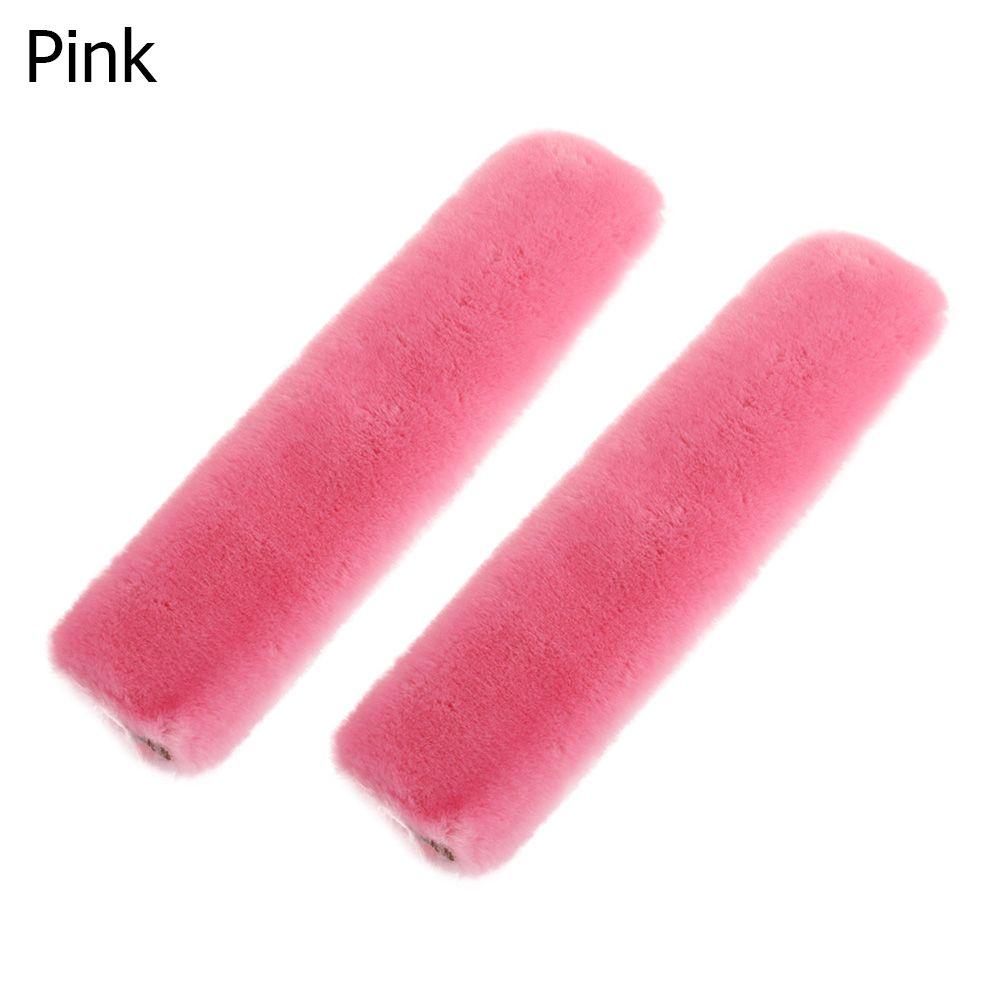 2 Pcs/Set Fashion Soft Auto  Harness Cover Plush Car Seatbelt Shoulder Pad  Seat Belt