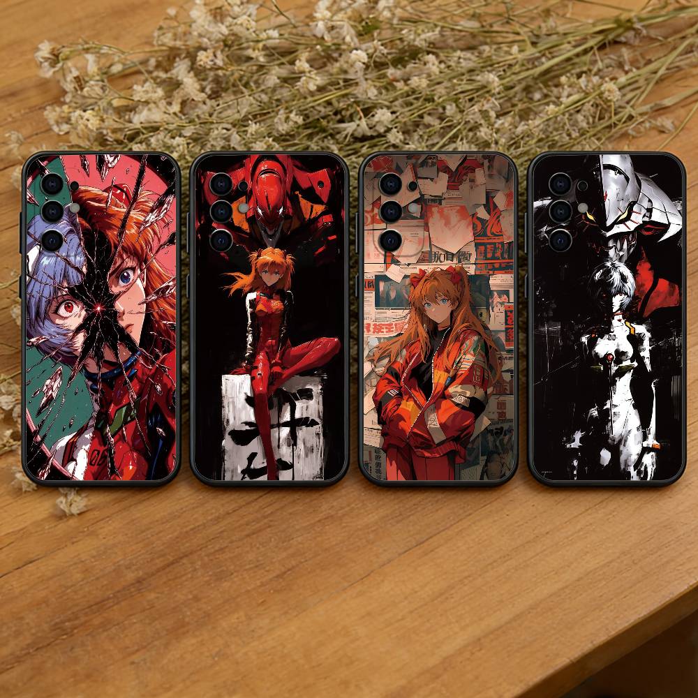 Чехол для телефона Neon Genesis Evangelion для Samsung S25, S24, S21, S22, S23, S30, Ultra, S20, Plus, Fe, Мягкий силиконовый черный чехол
