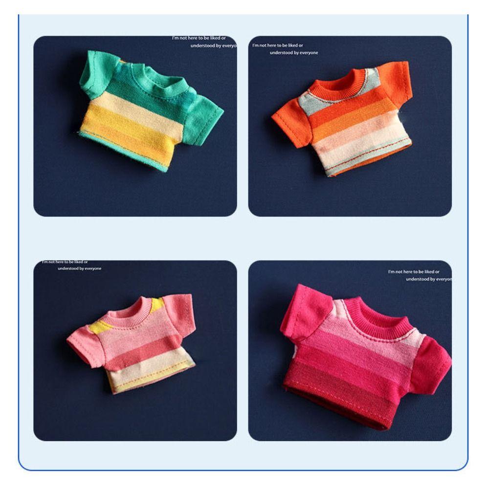 DIY Accessories Doll Elastic Clothes Casual Idol Doll Outfit for 10cm Cotton Stuffed Dolls Kid Gift