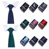 5Pcs/Set Silk Tie Suit Set Bright Color Tie Collar Clip Pocket Square Cufflinks Set Business Weddings Wear Formal Accessories