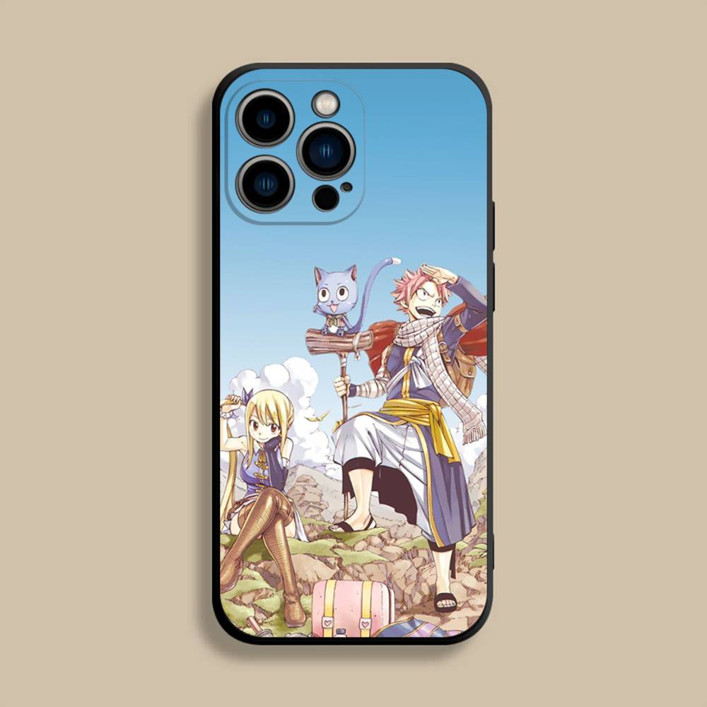 Чехол для телефона Аниме Хвост Феи Комиксы Для iPhone 17,16,15,14,13,12,Pro,Max,Plus,E,SE4,Air,Mini Черный Мягкий Чехол