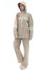 MaxWant Raincoat and Stylish Rainwear Set with Breathable Waterproof and Perfect for Cycling Size Women's Rainsuit, Mesh, Water-Repellent, (Beige, S)
