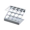 AS ONE Test Tube Stand Z Type 3 Type X 12 Pieces SUS304 19mm /6-309-03
