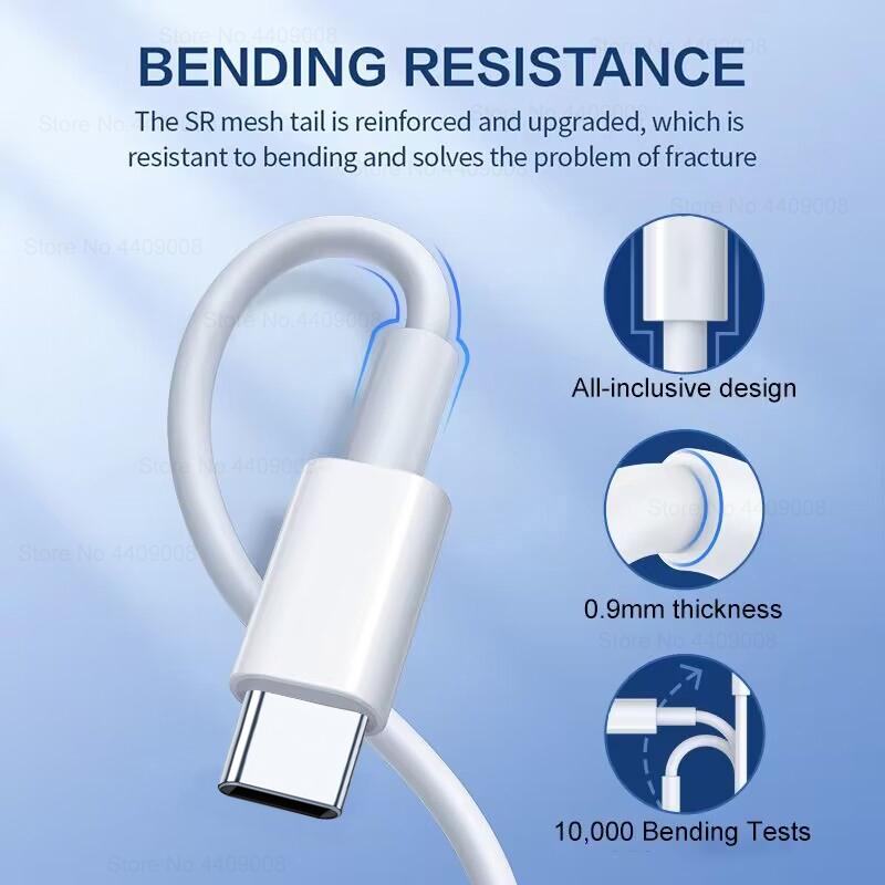 Кабель USB Type C 100 Вт для Samsung S23 S22 Ultra Huawei P30 Pro Xiaomi Redmi Oneplus 6A, аксессуары для зарядного кабеля для быстрой зарядки