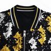 Autumn Women's Long Sleeve Jacket Slim Temperament Commuter Sequins Baseball Clothing