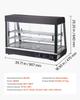 3-Tier Commercial Food Warmer Display, 1400W Food Display Warmer with LED Light, Top Storage and Adjustable Shelves, 30-85 Steam Heating, 137Qt/130L