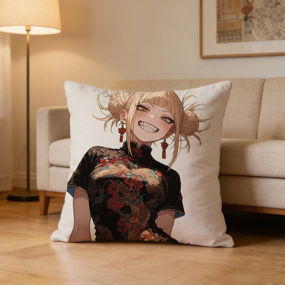 Anime H-Himiko Toga Academia Pillow Case For Sofa Living Room Home Office Decor Protective Cover