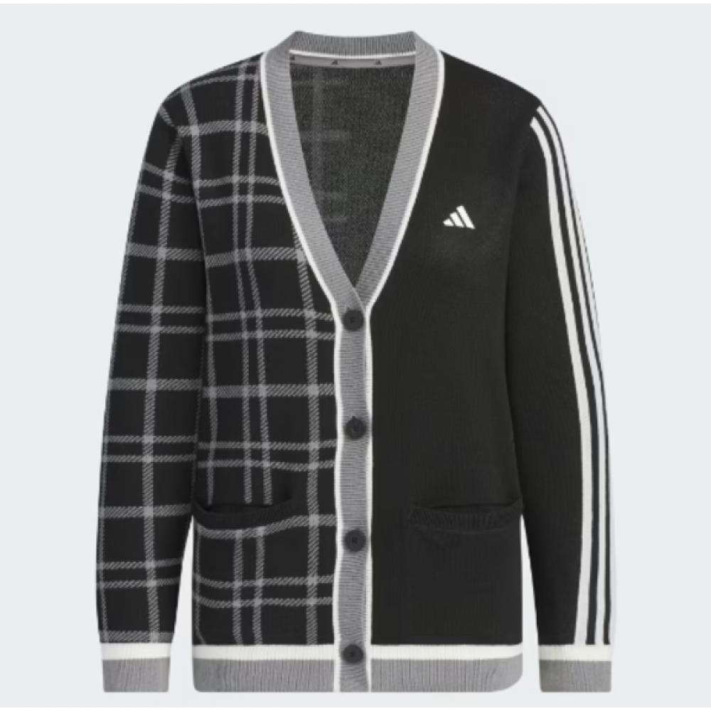 Adidas Гольф 24fw женский S Pulley faShion 3S клетчатый кардиган iS4754
