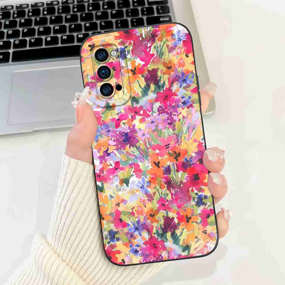 For Oppo Reno4 Pro 5G Case CPH2089 Luxury Art Painted Cover For Oppo Reno4 Reno 4 Pro 5G Phone Case Protector Soft Cover