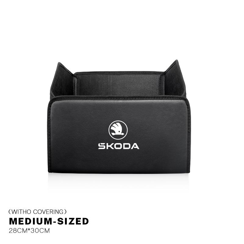 HFB4 Foldable Car Trunk Organizer Box Storage Tidying Bag For Skoda Yeti Kamiq Kodiaq Karoq Octavia Fabia Rapid Vrs Mk3 Superb A5 A6