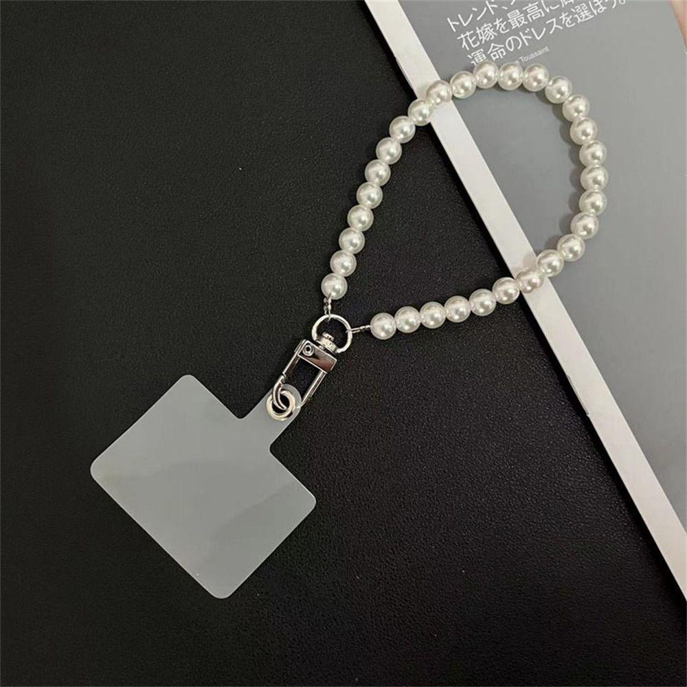 Phone Pendant Phone Pearl Strap Mobile Phone Lanyard Long Pearl Lanyard Phone Crossbody Chain