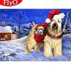 Diamond Painting Full Square New Arrival Winter Diamond Embroidery Dog Mosaic Animal Christmas Gift