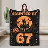 67 Meme Halloween Haunted Spooky  Blanket  Picnic Flannel Throw Blanket For Home Decor Soft Warm Custom DIY Quality Bedspread