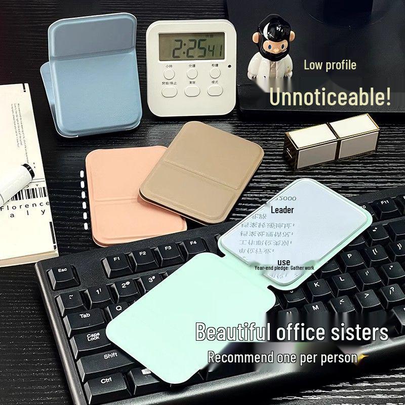 Compact Folding Makeup Mirror: Mini Portable Pocket Mirror for On-the-Go Touch-ups and Student Dorms