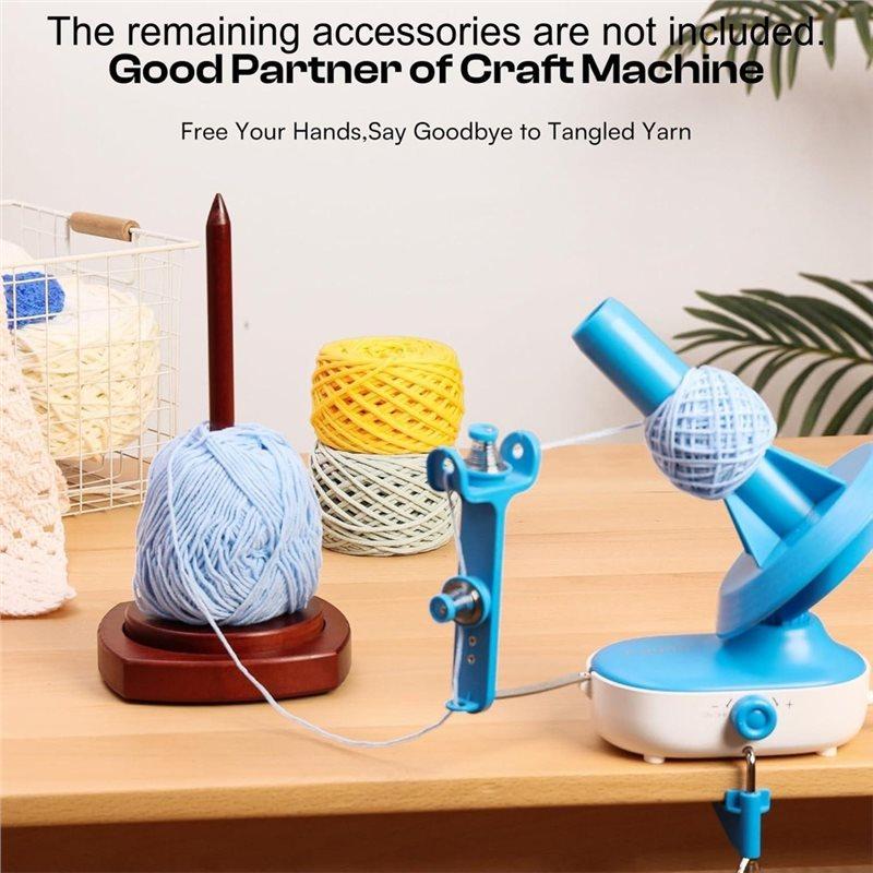 J1UL1N Easy-To-Install Wooden Yarn Spool Holder With Storage-Yarn Winder And Yarn Organizer For Knitting And Crochet