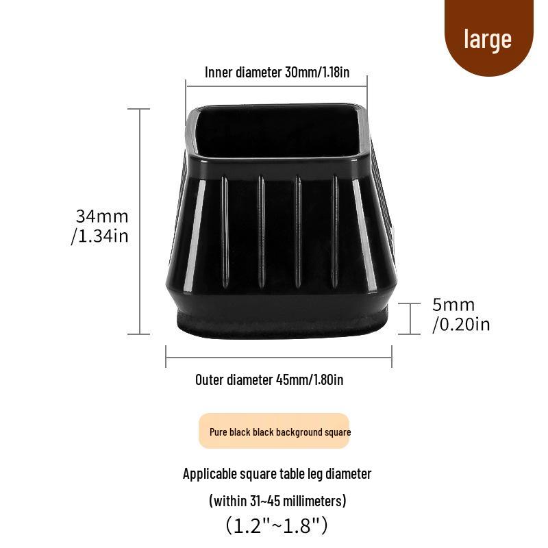 Силиконовые накладки на ножки стульев с фетровыми накладками - Защита мебели и снижение шума