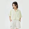 Li Ning Shirts Women's Green Square Collar Moderate Shirt ASHT030-1
