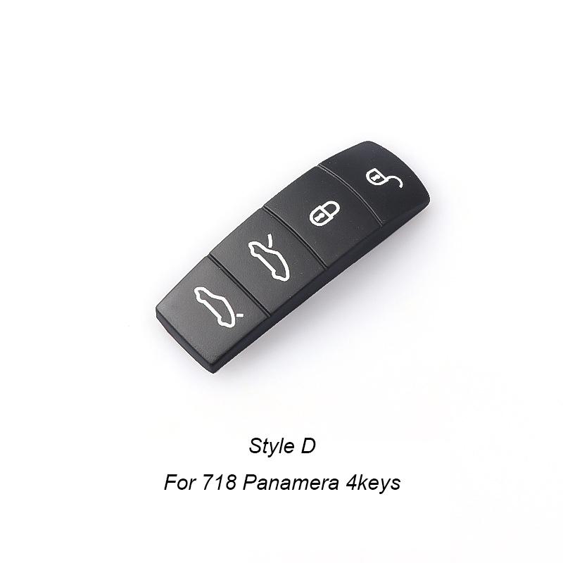 AABKQ1 For Porsche Cayenne Macan Panamera 911 718 Key Repair Kit Metal Frame Button Cover Tail Hanging Keychain Replacement Parts Set