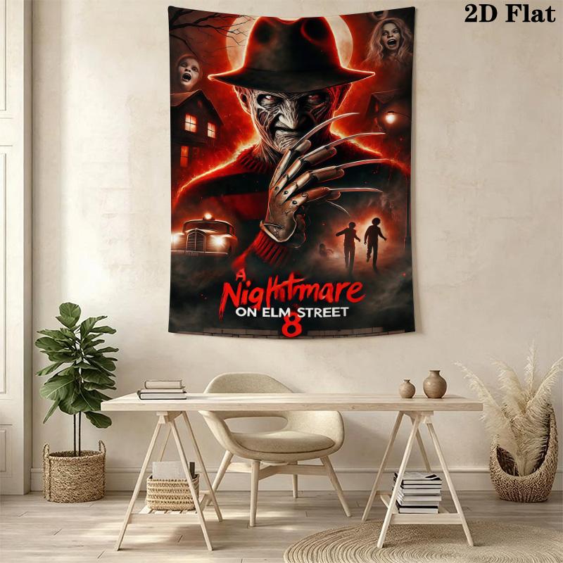 Horror Icon Tapestry Halloween Decor Tapestry Background Cloth Wallmounted Work Of Art Wall Decoration Background Cloth