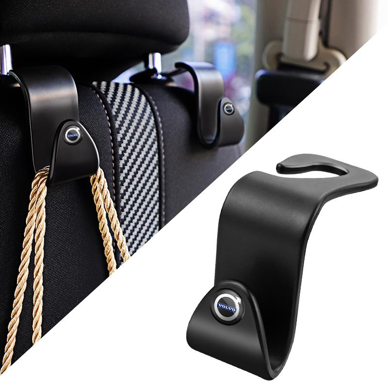 2Pcs Portable Car Seat Back Hooks Storage Accessories For Volvo V40 SC60 190h R XC S60 XC60 XC40 V50 T6 S90 V70 XC90 V60 C30 AWD
