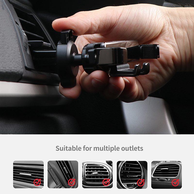 ROCK Автомобильный держатель для телефона для телефона в автомобиле, зажим для вентиляционного отверстия, гравитационный держатель для мобильного телефона, подставка с GPS