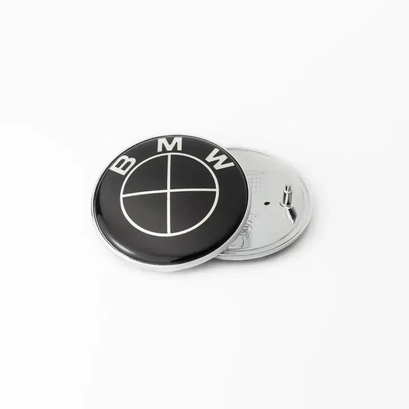 7Pc Front Hood Logo 82mm Rear Badge 74mm Hub Cap 56/68mm Steering Wheel Sticker 45mm For BMW E34 E36 E46 E61 F90 E91 F10 E92 F07