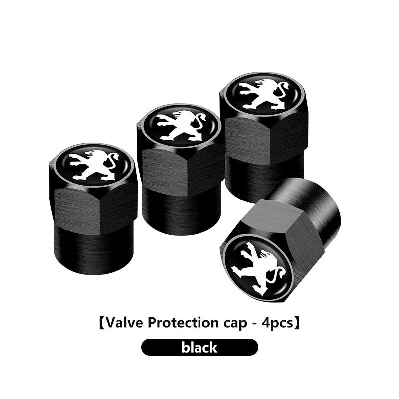 4pcs Car Aluminum Tire Wheel Valve Caps Universal Accessories For Peugeot GTLine 308 508 5008 3008 406 607 RCZ 301 208 GT