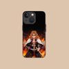 Чехол для телефона Demon Slayer Ренгоку для iPhone 16 15 14 13 12 11 X XR XS 8 7 Pro Max Plus Mini Цветная Печать Силиконовый Чехол Красивый
