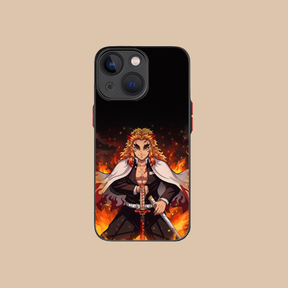 Чехол для телефона Demon Slayer Ренгоку для iPhone 16 15 14 13 12 11 X XR XS 8 7 Pro Max Plus Mini Цветная Печать Силиконовый Чехол Красивый