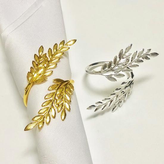 Yousheng 12 шт. Кольца для салфеток в виде пшеничного колоса, многоразовые металлические держатели для салфеток, декоративные кольца для салфеток для дома, отеля, обеденного стола, вечеринок, декора