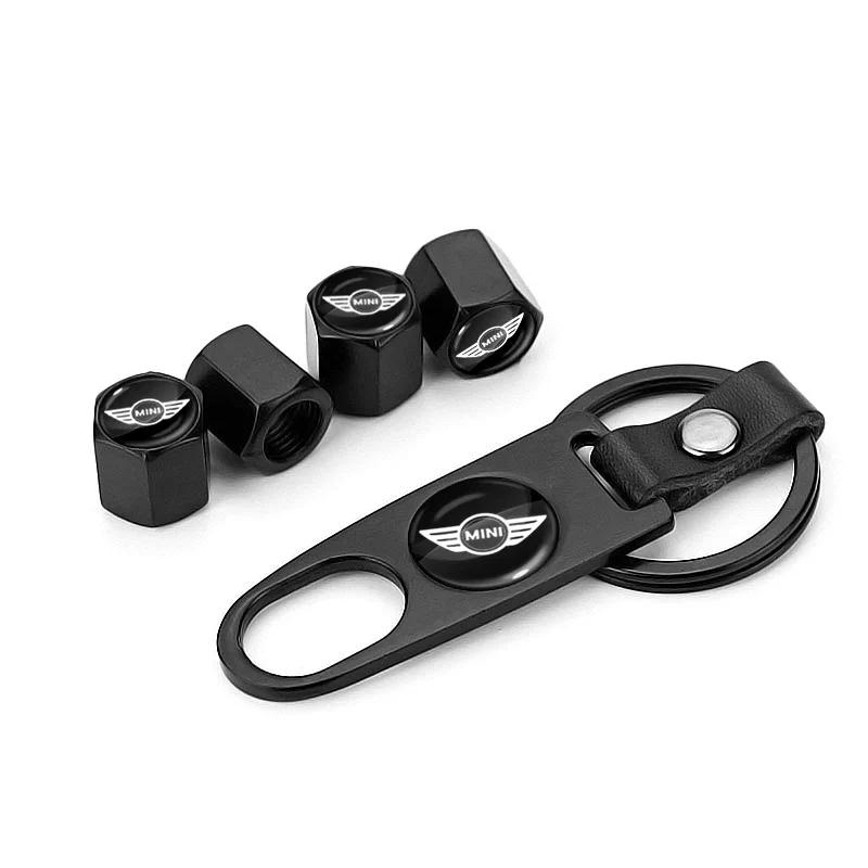 Car Tire Valve Cap Wheel Stem Cover with Wrench KeyChain for BMW MINI COUNTRYMAN CLUBVAN JCW CLUBMAN VAN Vision Urbanaut COUPE hvmqy88