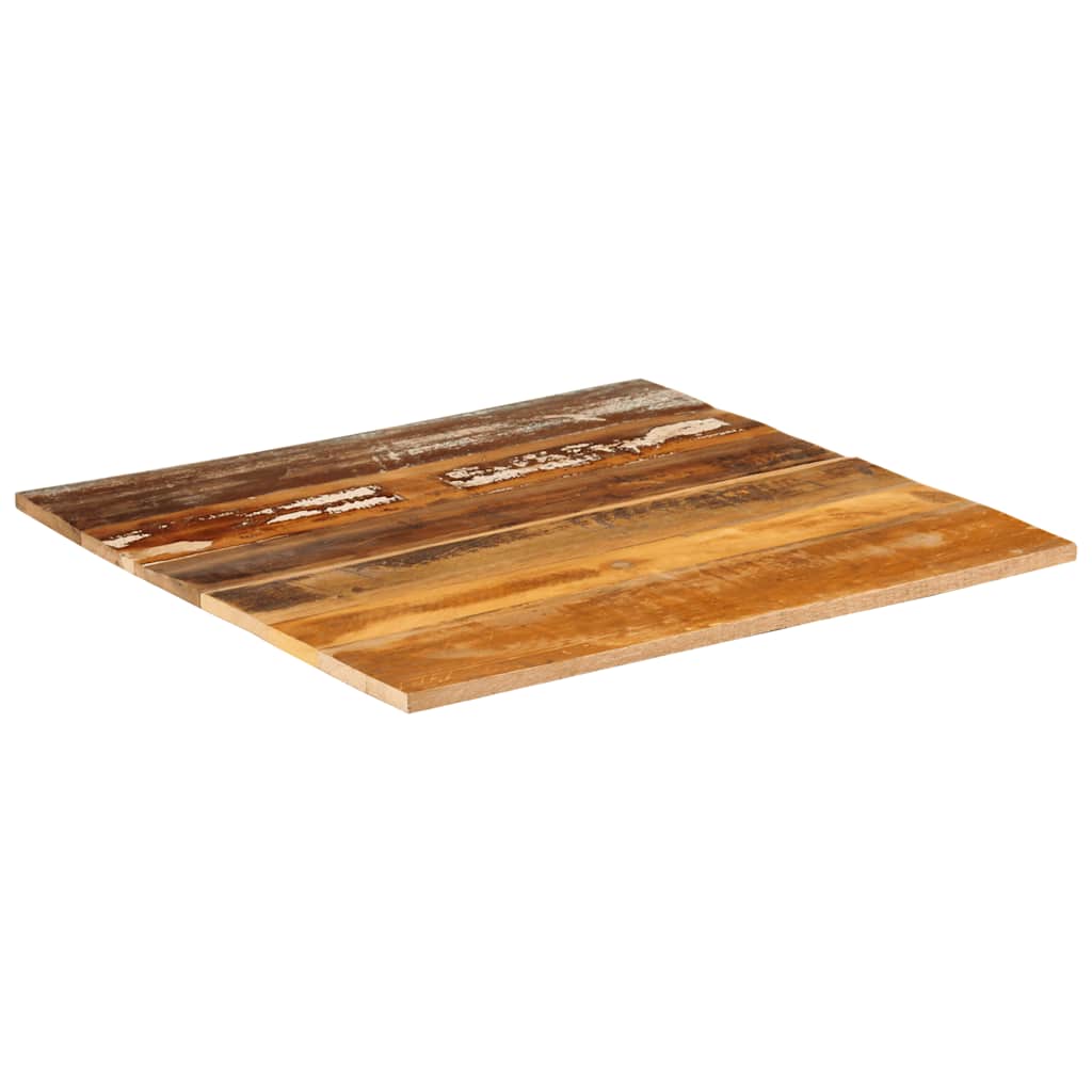 Square Table Top 70x70 cm 15 16 mm Reclaimed Solid Wood