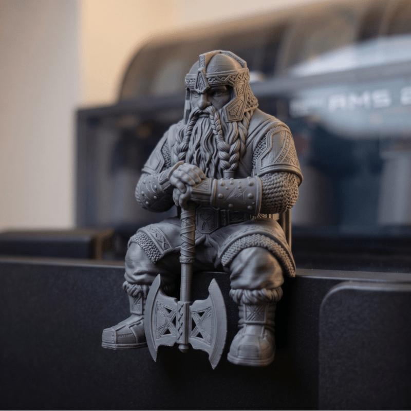 Nordic fantasy dwarf-themed sitting statue,  a aesthetic decoration suitable for gaming tables, office desks, bookshelf edges, and bedroom